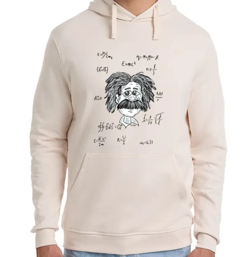 Felpa unisex con cappuccio albert einstein felpa uomo unisex