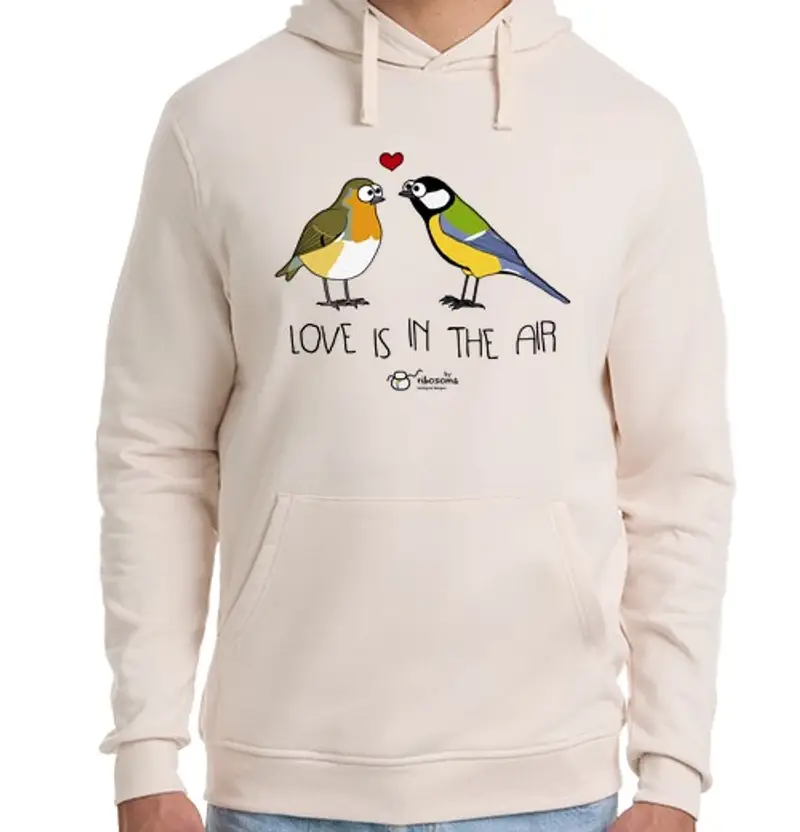 Felpa unisex con cappuccio amore è air ? (sfondi chiari)