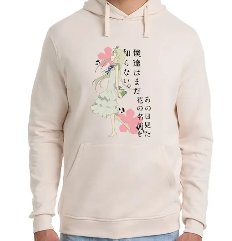 Felpa unisex con cappuccio anohana - meiko honma