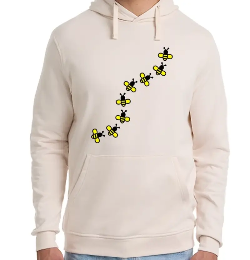 Felpa unisex con cappuccio api