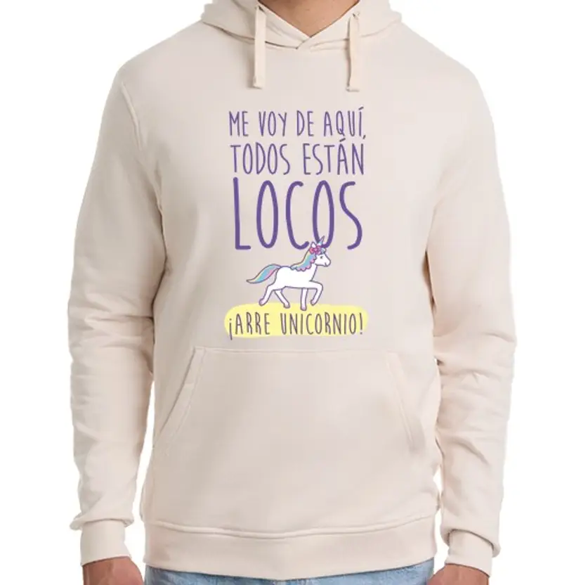 Felpa unisex con cappuccio arre unicorno