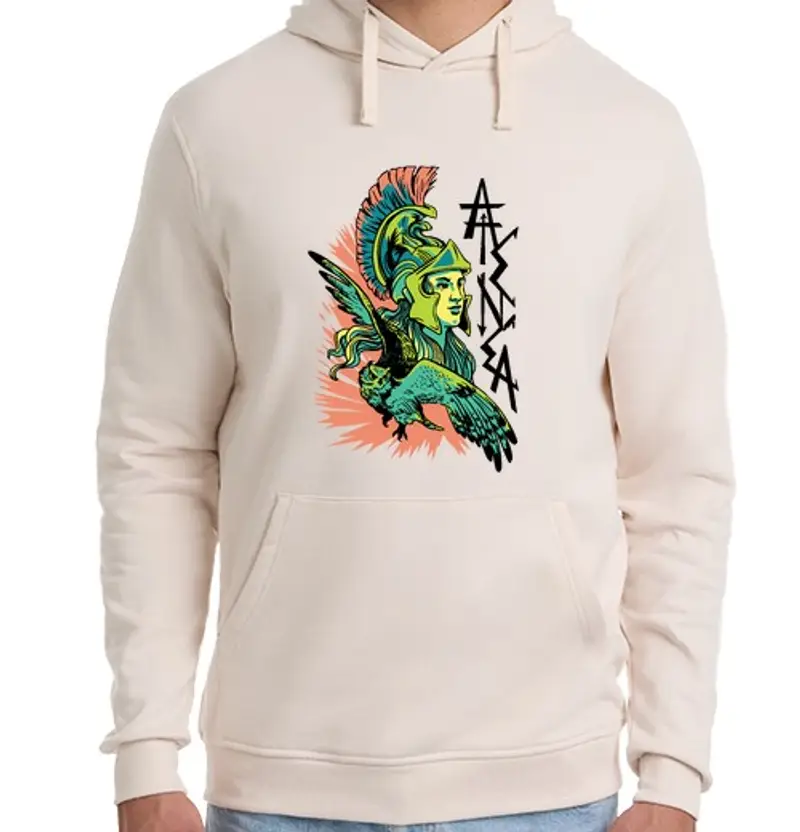 Felpa unisex con cappuccio atena mitologia greca