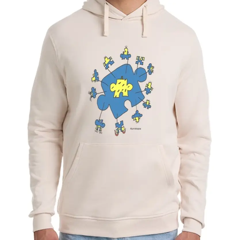 Felpa unisex con cappuccio autismo b ana na