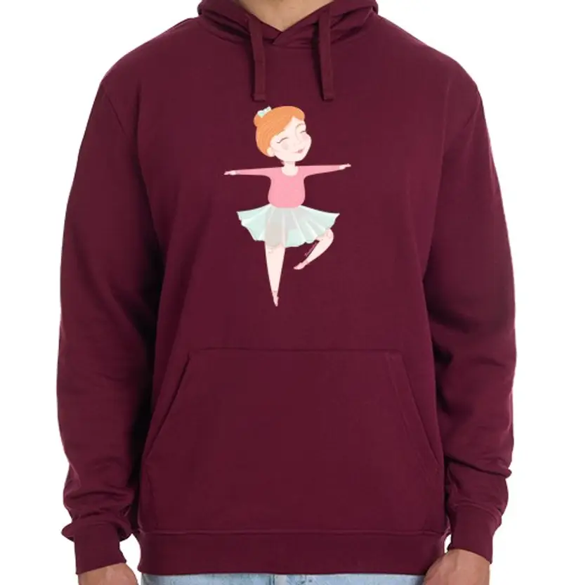 Felpa unisex con cappuccio ballerina