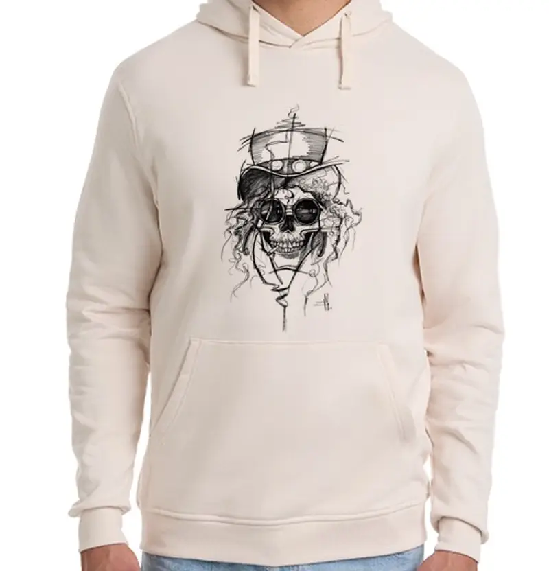 Felpa unisex con cappuccio barra