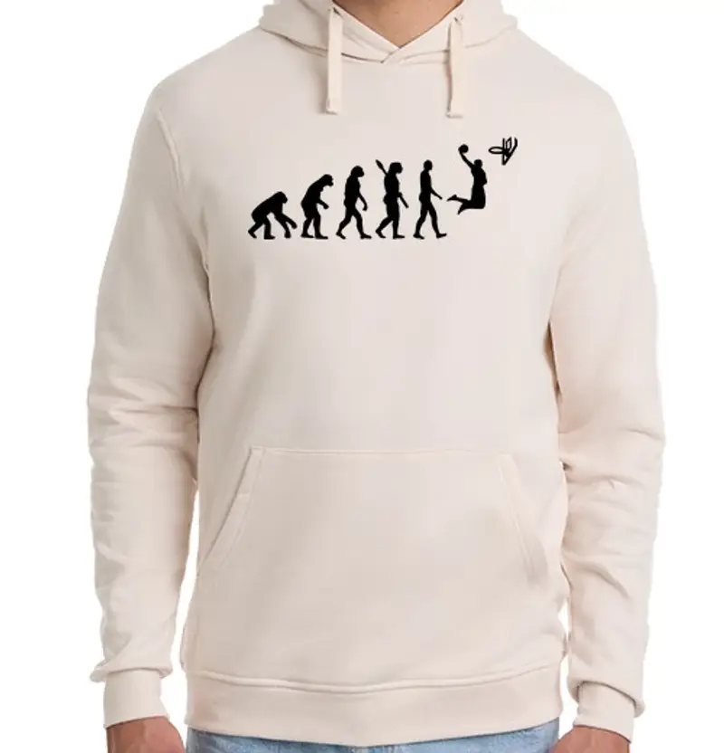 Felpa unisex con cappuccio basket evoluzione
