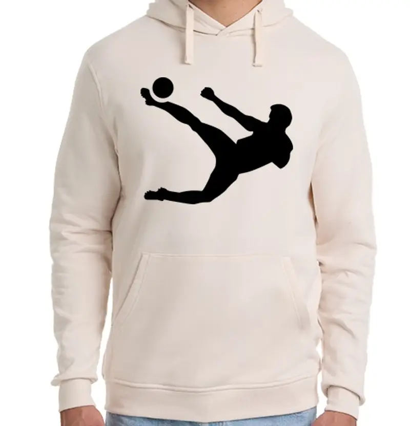 Felpa unisex con cappuccio calciatore