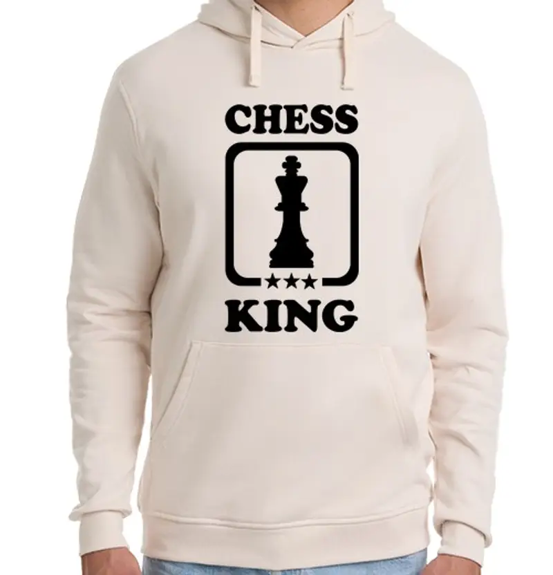 Felpa unisex con cappuccio campione di scacchi