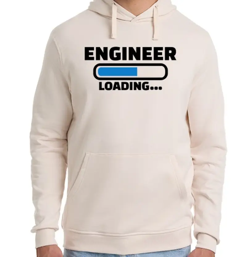 Felpa unisex con cappuccio caricamento dell'ingegnere