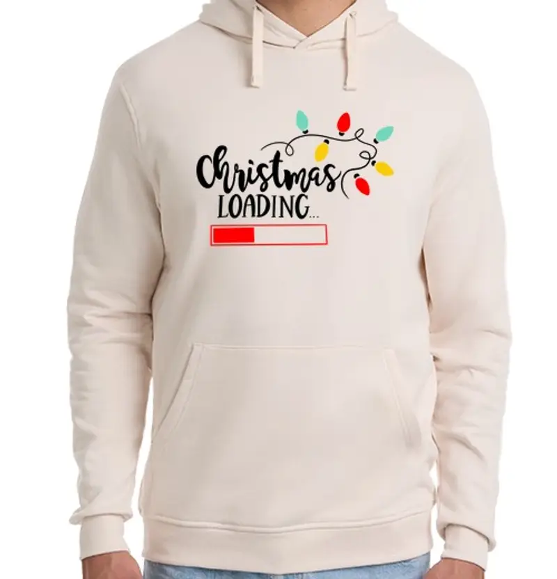 Felpa unisex con cappuccio caricamento di natale