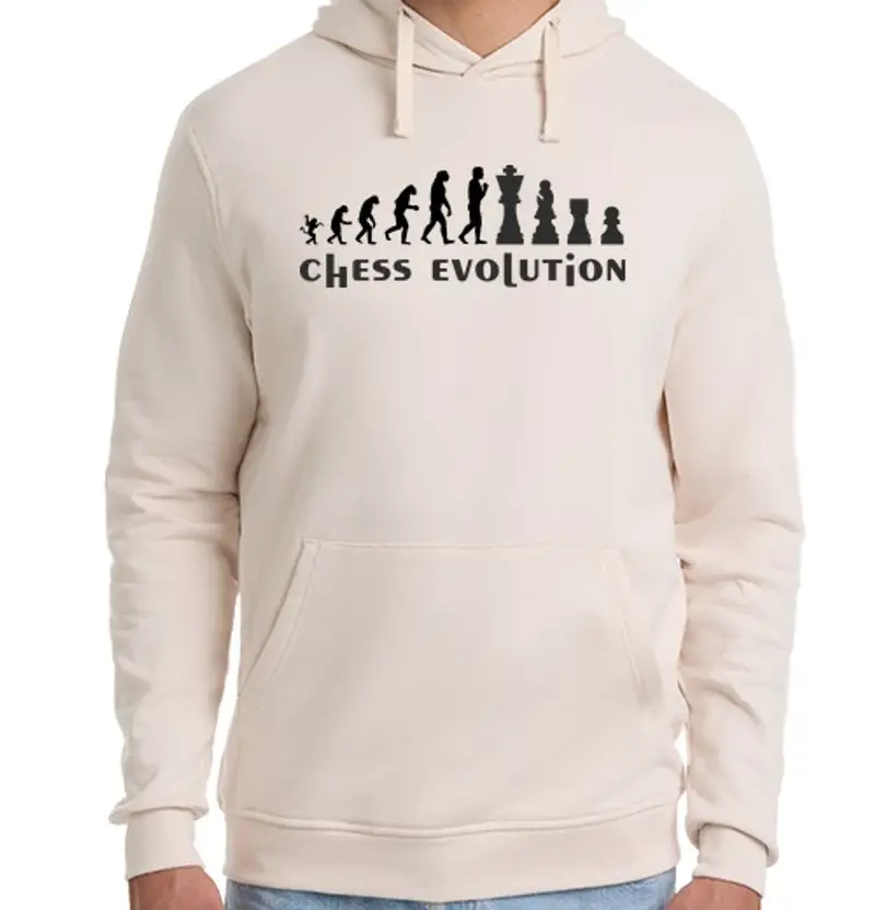 Felpa unisex con cappuccio chess evolution