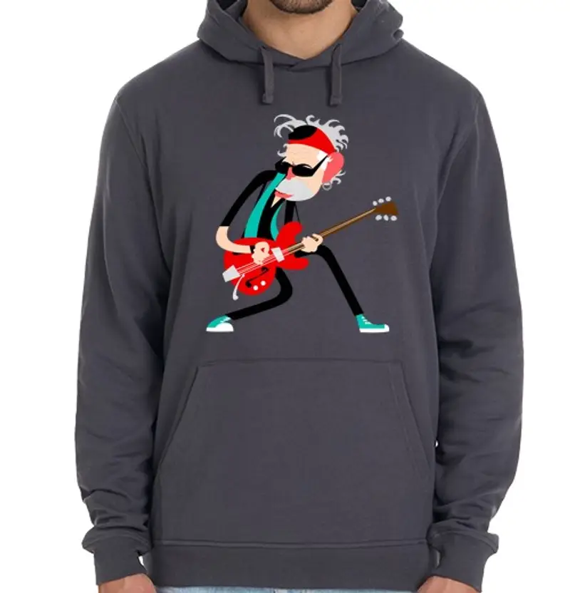 Felpa unisex con cappuccio chitarrista
