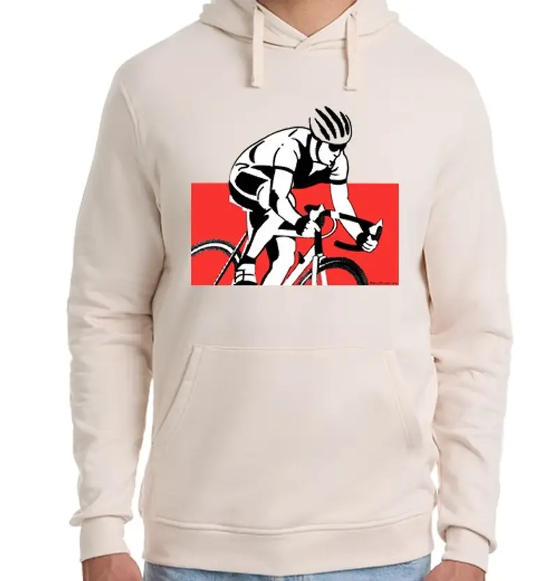 Felpa unisex con cappuccio ciclista siluet