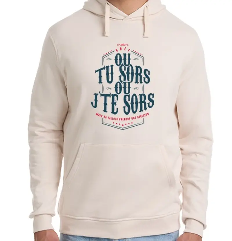 Felpa unisex con cappuccio cita il culto dikkenek