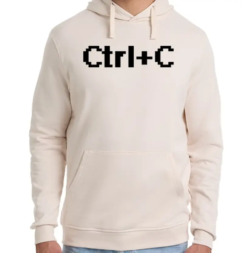Felpa unisex con cappuccio ctrl c