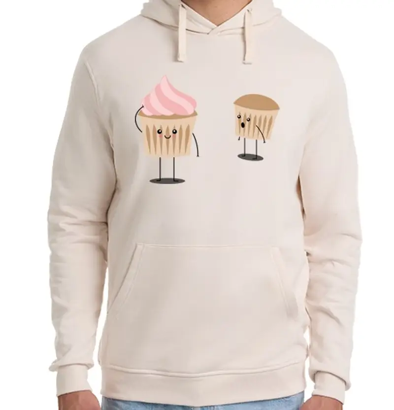 Felpa unisex con cappuccio cupcake perfetto