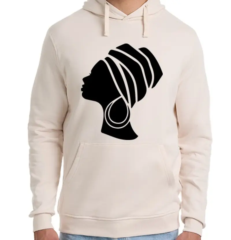 Felpa unisex con cappuccio donna can di profilo