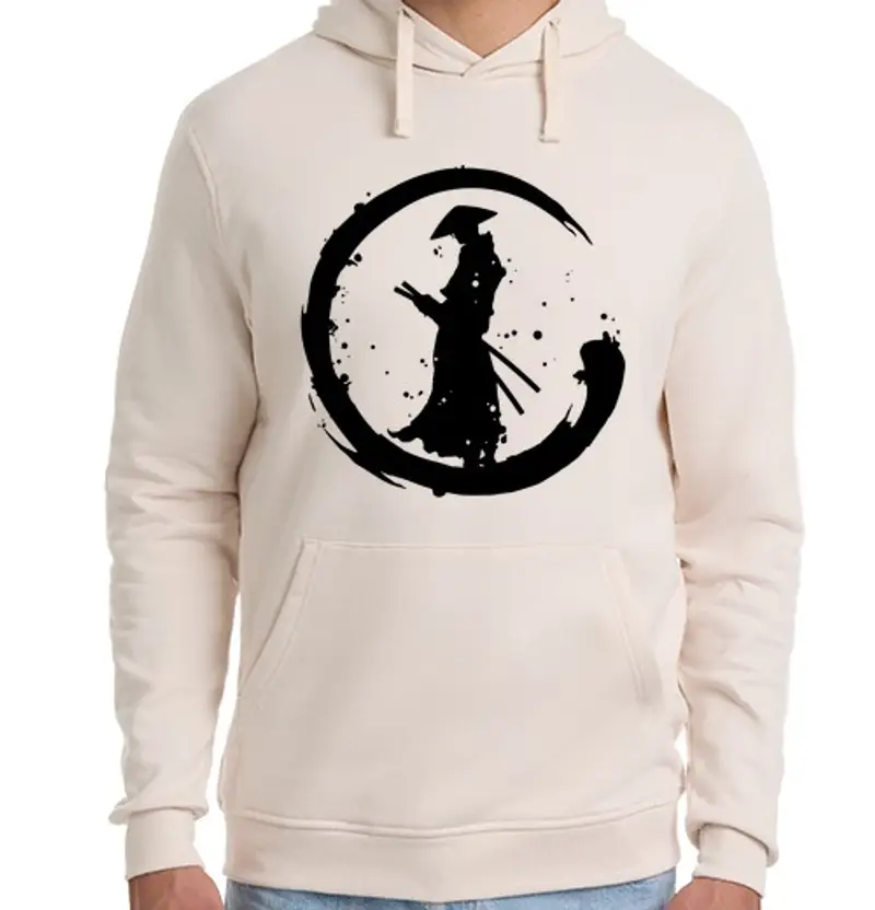 Felpa unisex con cappuccio enso ronin