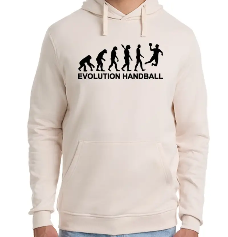 Felpa unisex con cappuccio evoluzione della pallamano
