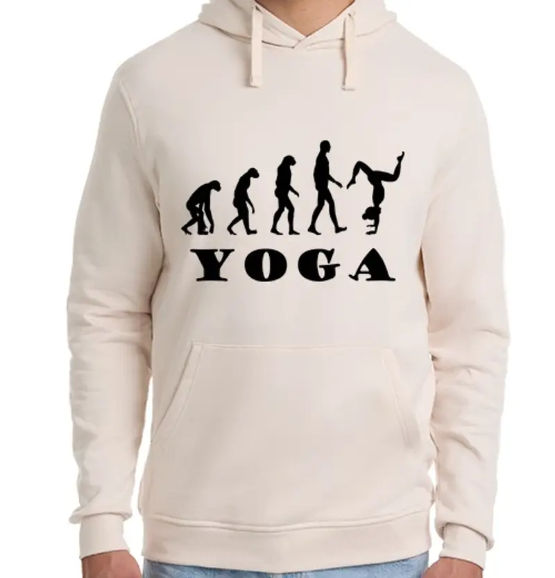 Felpa unisex con cappuccio evoluzione dello yoga