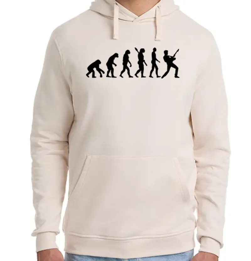 Felpa unisex con cappuccio evoluzione star del musicista rock