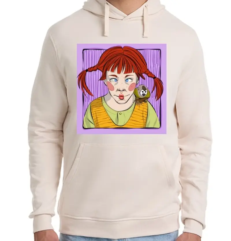 Felpa unisex con cappuccio fare pipì