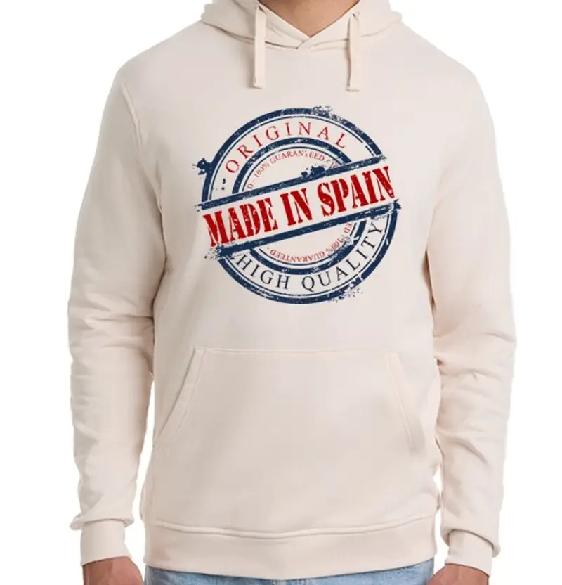 Felpa unisex con cappuccio fatto in Spagna