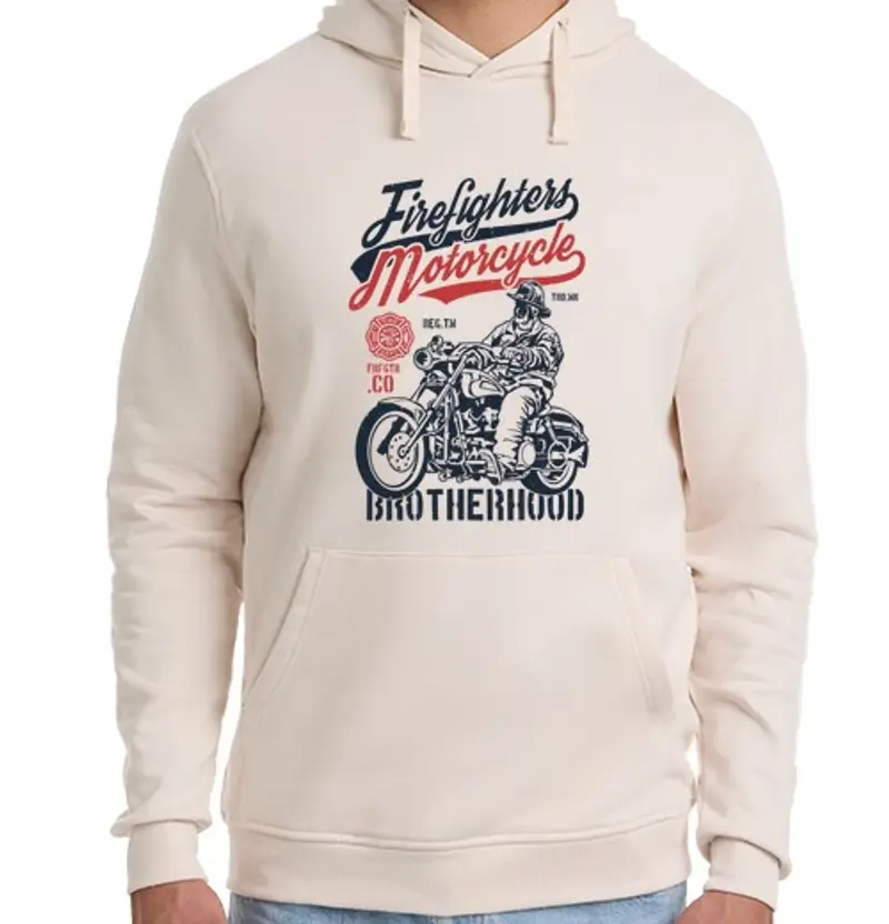 Felpa unisex con cappuccio fight antincendio ers moto rcycle