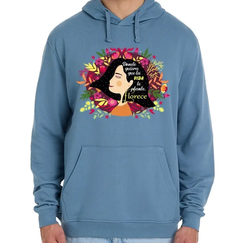 Felpa unisex con cappuccio fiorire ovunche