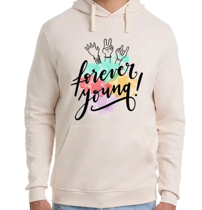 Felpa unisex con cappuccio forever you ng