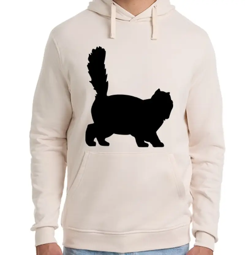 Felpa unisex con cappuccio Gatto persiano
