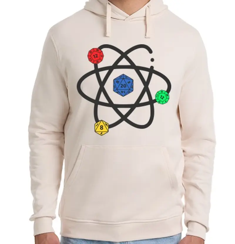 Felpa unisex con cappuccio giochi di giochi di ruolo atomici e oscuri