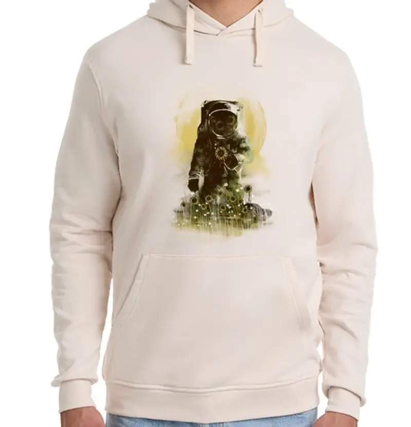 Felpa unisex con cappuccio girasole field