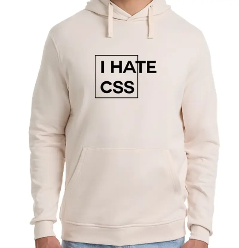 Felpa unisex con cappuccio I hat e css dark