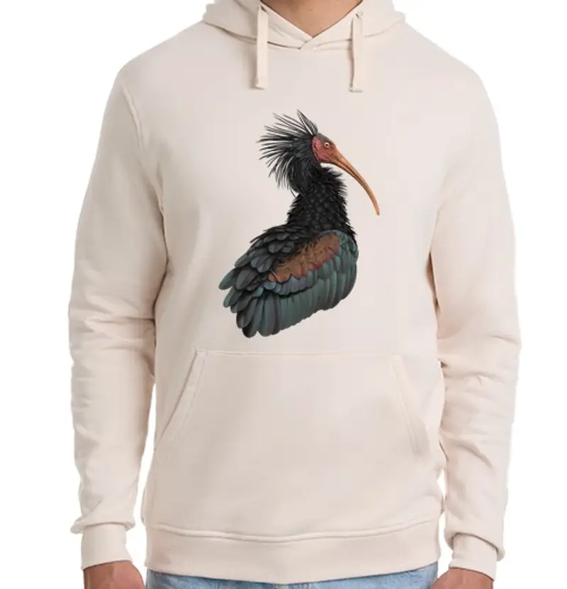 Felpa unisex con cappuccio ibis eremita