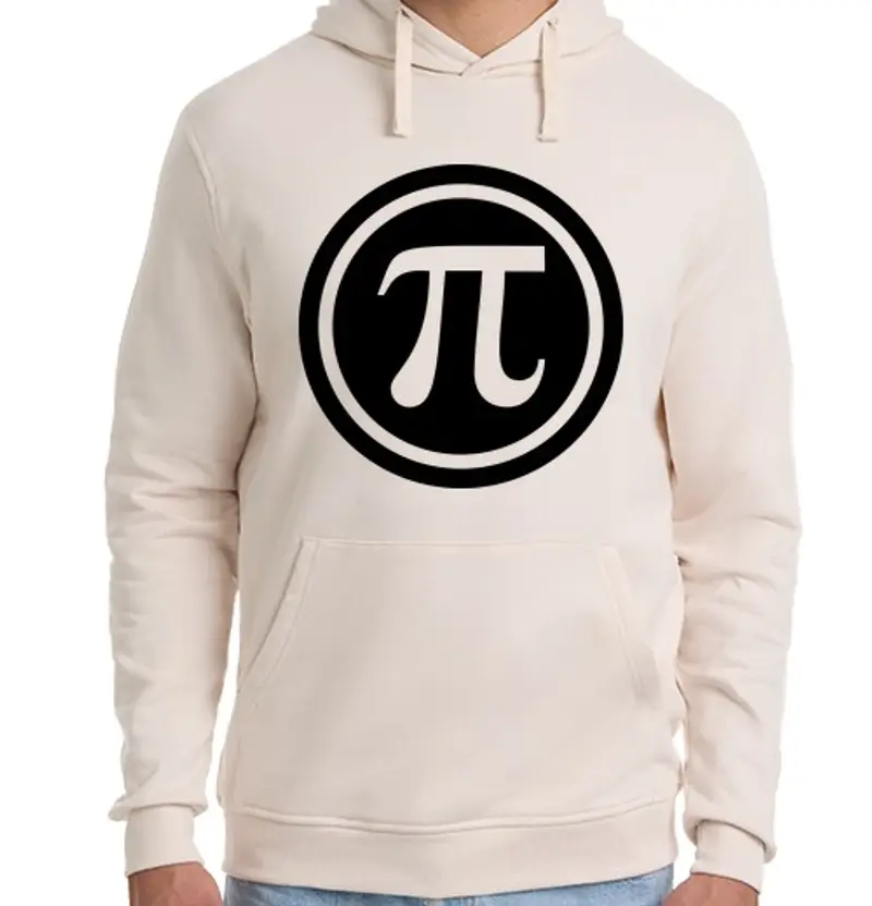 Felpa unisex con cappuccio icona simbolo pi