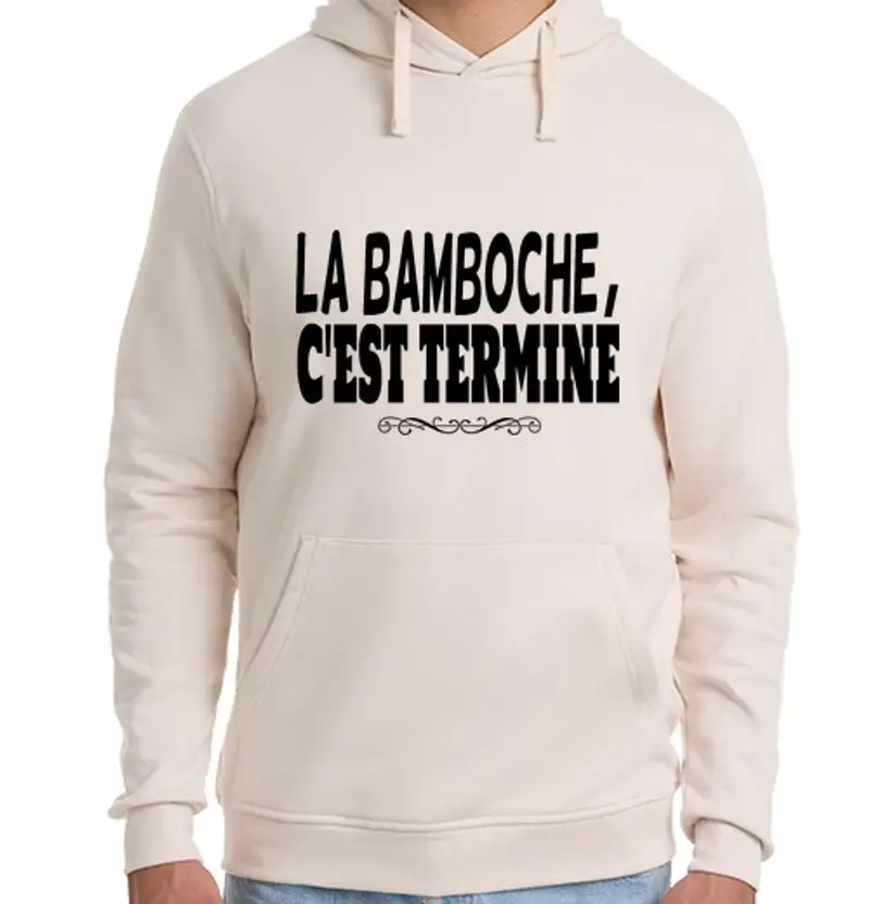 Felpa unisex con cappuccio il bamboche è finito