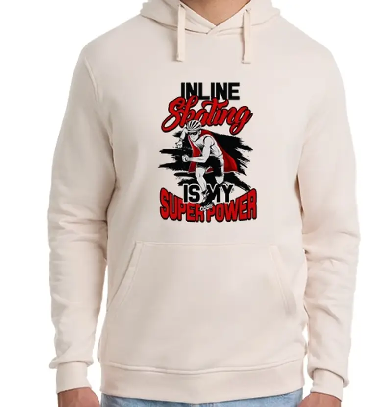 Felpa unisex con cappuccio il pattinaggio in linea è il mio super