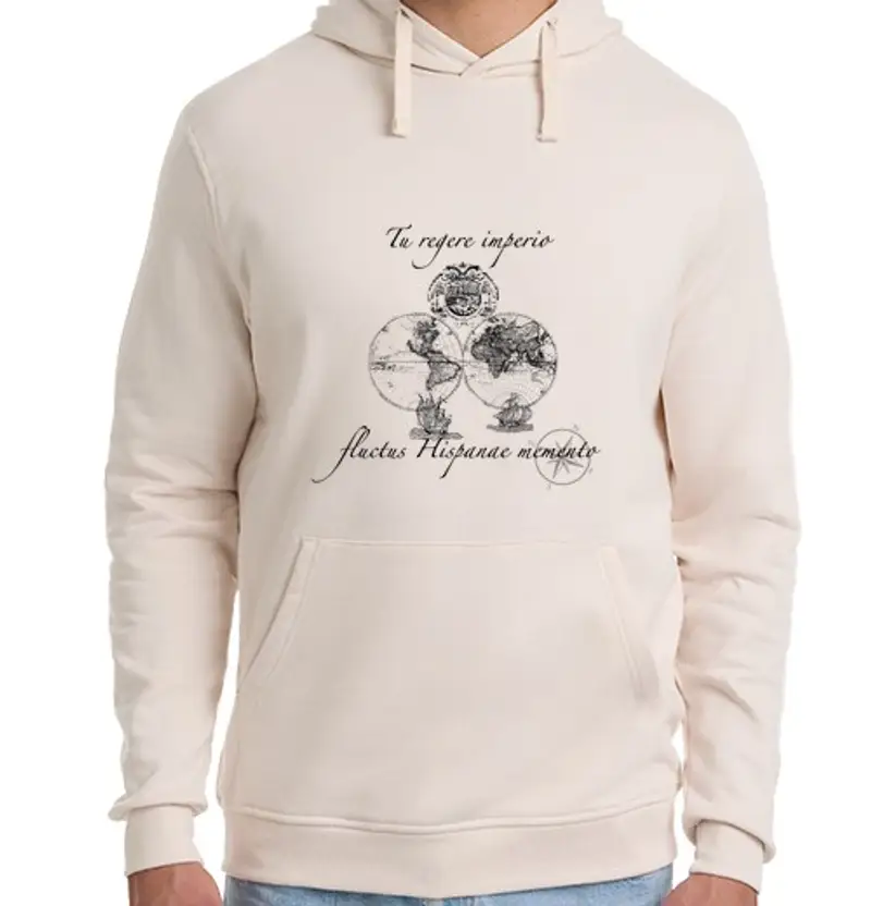 Felpa unisex con cappuccio il tuo impero regere fluctus hispanae memen