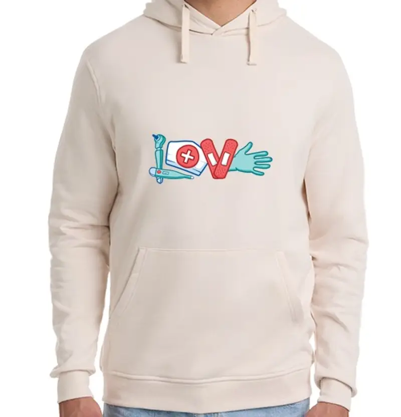 Felpa unisex con cappuccio infermiera amore regalo infermieristico