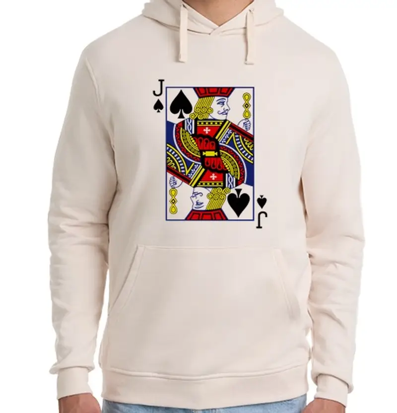 Felpa unisex con cappuccio jack di picche