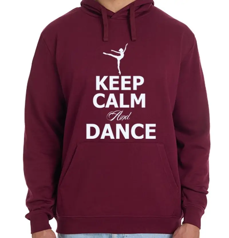 Felpa unisex con cappuccio keep calm and la danza