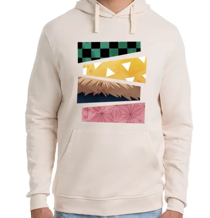 Felpa unisex con cappuccio Kimetsu minimal