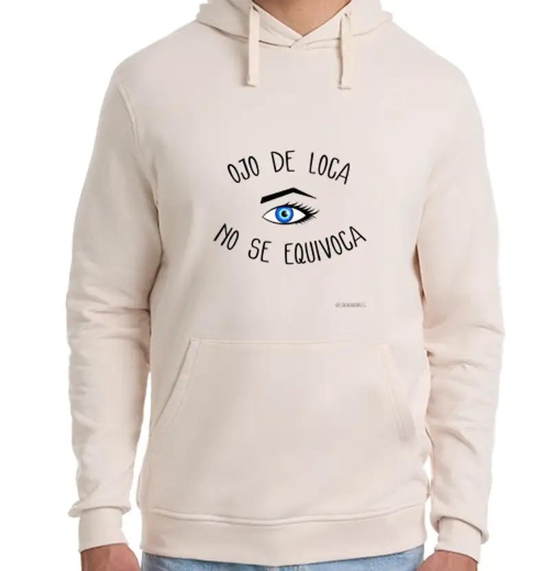 Felpa unisex con cappuccio l'occhio pazzo non è sbagliato nelle arti desatikha