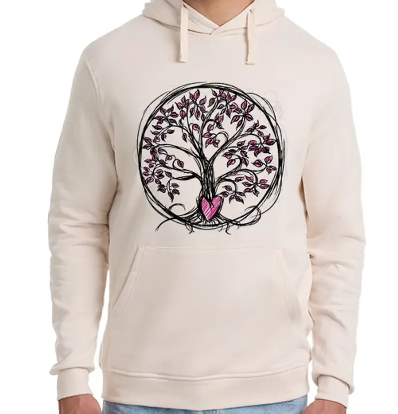 Felpa unisex con cappuccio -l39albero dlei vita -