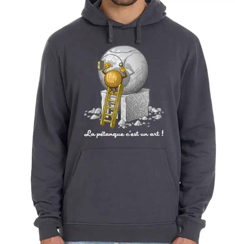 Felpa unisex con cappuccio la boccia è un39arte!