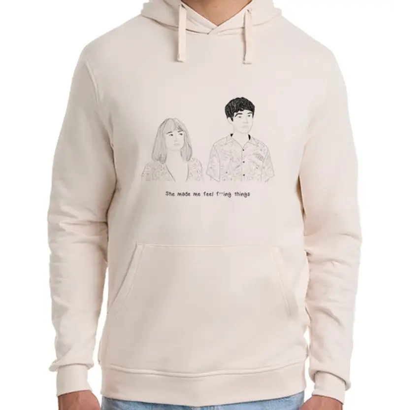 Felpa unisex con cappuccio la fine of world fuc king