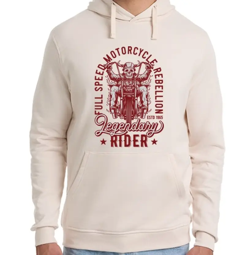 Felpa unisex con cappuccio legend ary rider