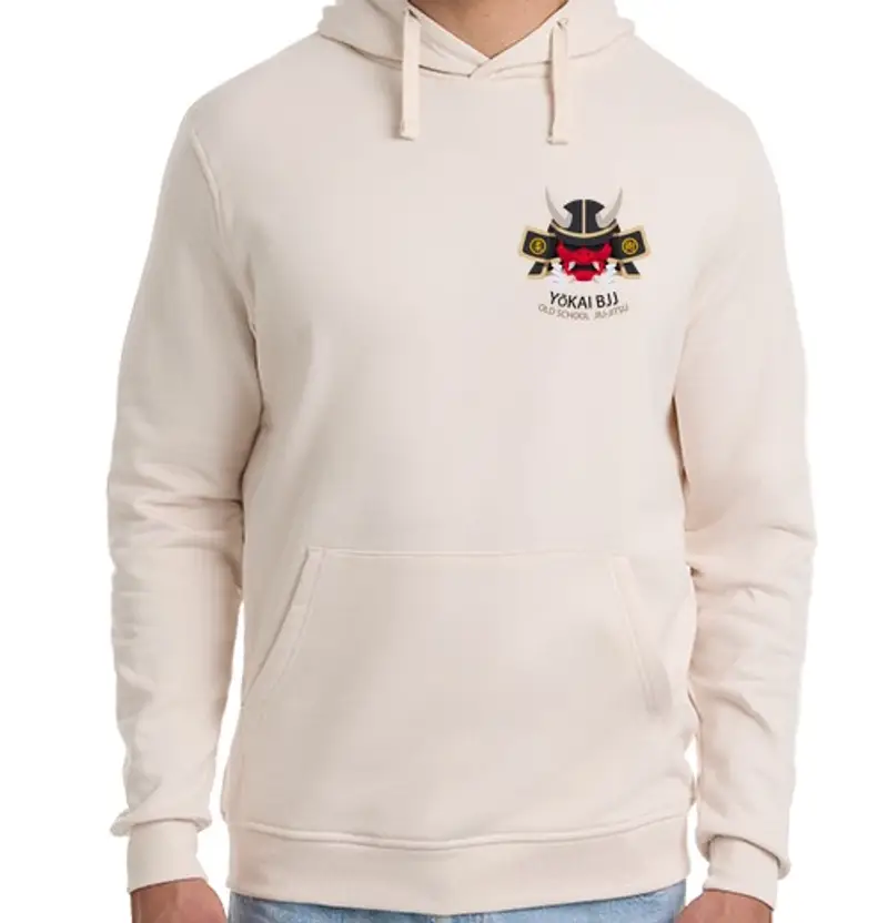 Felpa unisex con cappuccio logo yokai davanti e dietro