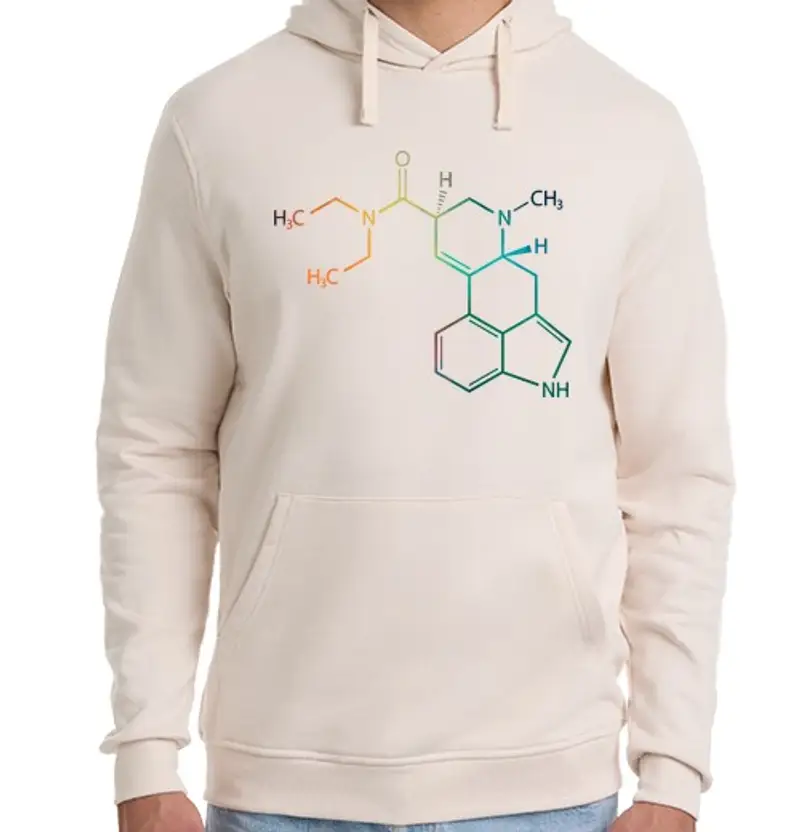 Felpa unisex con cappuccio lsd formula chimica